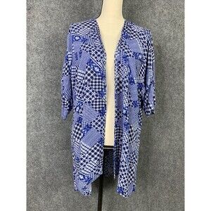Catherine’s Blue Bandana Print Beachy Cover-Up Women 0X 14 - 16